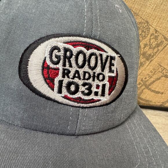 Vintage 90s Groove Radio 103.1 Hat Snapback Cap Los Angeles Dance Electronic USA - Picture 2 of 6